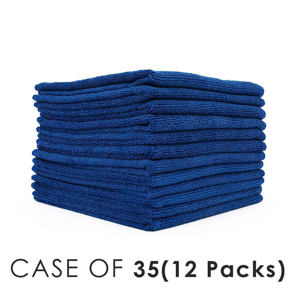 All Purpose Terry Royal Blue Stack view with the text "Case of 35(12 Packs)" on a white background.