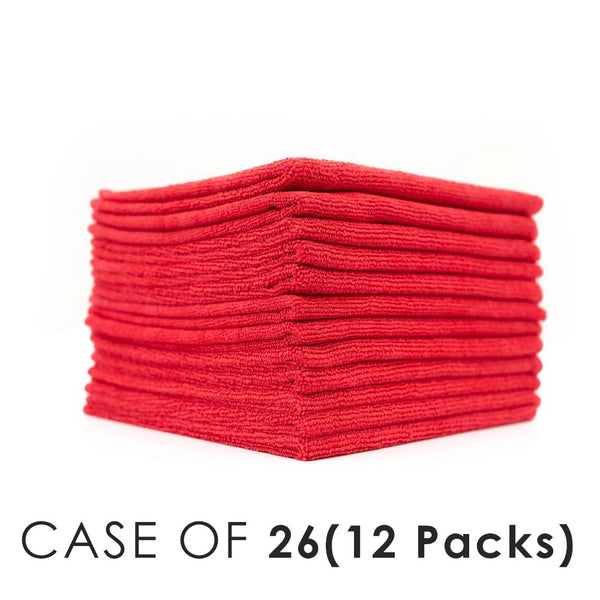 All Purpose Terry Red Stack view with the text "Case of 26(12 Packs)" on a white background.