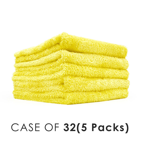Eagle Edgeless 350 16x16 yellow stack view with the text "Case of 32(5 Packs)" on a white background.