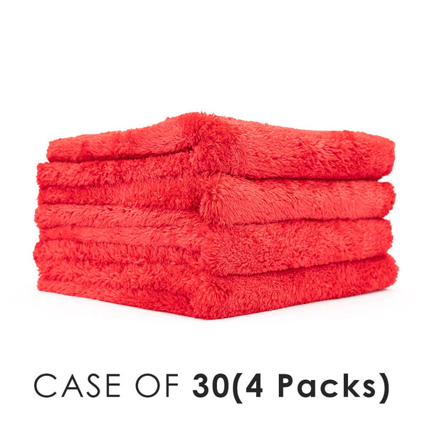 Eagle Edgeless 500 16x16 Red stack view with the text "Case of 30(4 Packs)" on a white background.