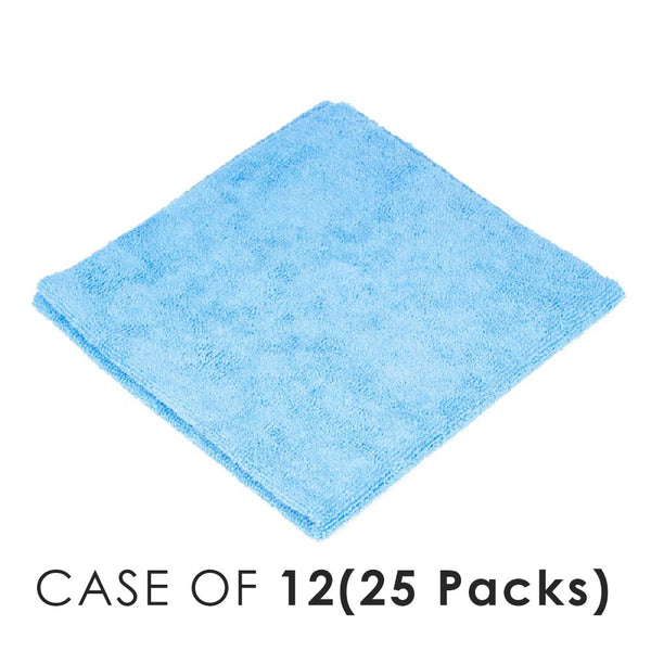Edgeless 245 16x16 light blue folded view with the text "Case of 12(25 Packs)" on a white background.