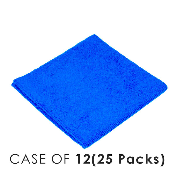 Edgeless 245 16x16 royal blue folded view with the text "Case of 12(25 Packs)" on a white background.
