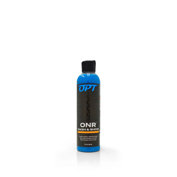 Optimum ONR Wash and Shine 8oz bottle on a white background.