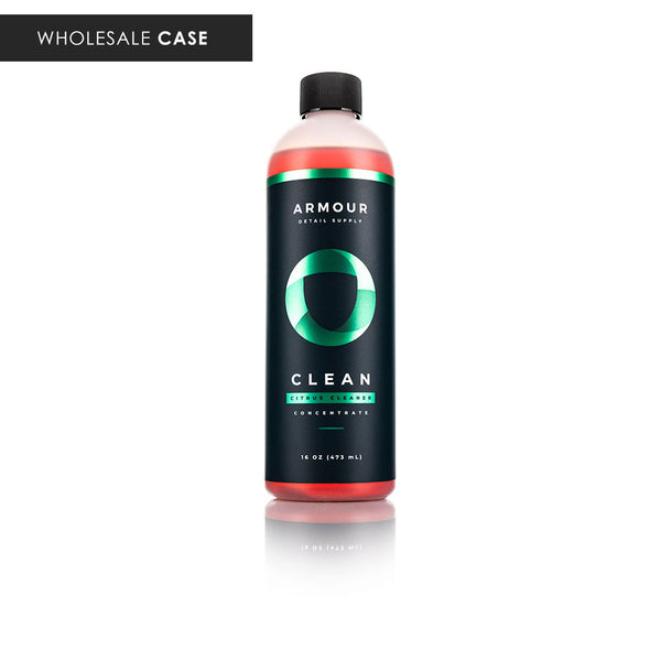 Armour Detail Supply Clean 16oz bottle with the text "Wholesale Case" on a white background.