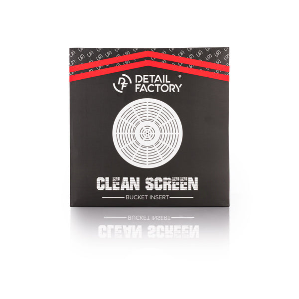 Detail Factory Clean Screen packaging front view on a white background.