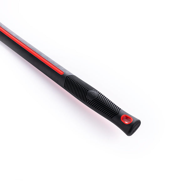 The handle of a Detail Factory Fender Well Brushy on a white background.