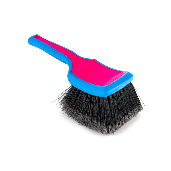 A pink Detail Factory Wheel Face Brush on a white background.