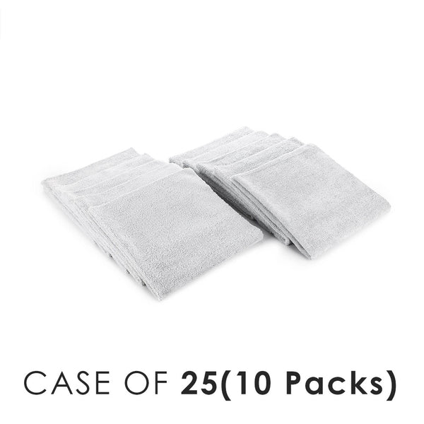 Edgeless 300 16x16 ice grey layered view with the text "Case of 25 (10 Packs) on a white background.
