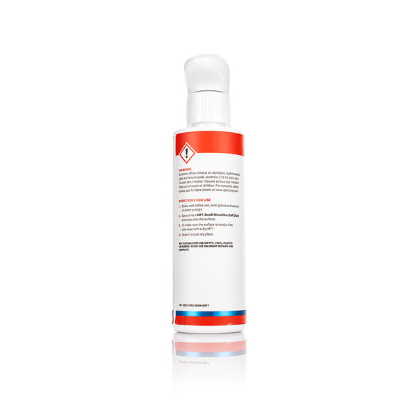 Gtechniq Panel wipe250mL Bottle back View on a white background.