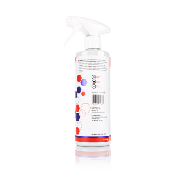 Gtechniq QDv2 500ml Bottle code view on a white background.