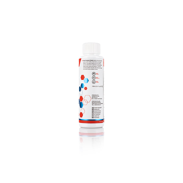 The back of a bottle of Gtechniq W2 multi-purpose cleaner on a white background.