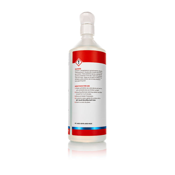 Gtechniq W8 Bug Remover 1 Liter Back view on a white background.