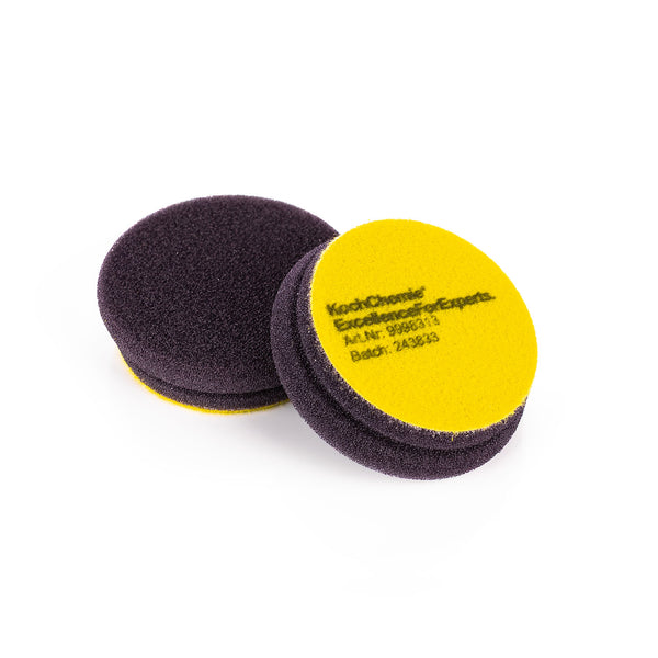 KochChemie Fine Cut Pad 76mm front and back view on a white background.