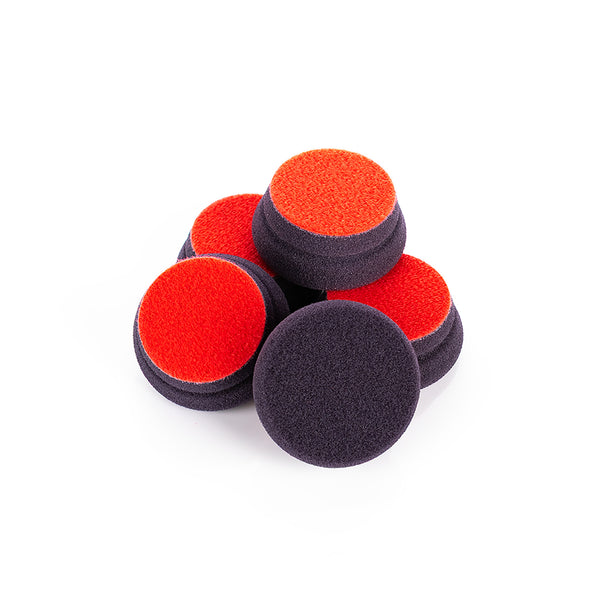 Koch-Chemie HeavyCut FoamPad 45mm 5 pack view on a white background.