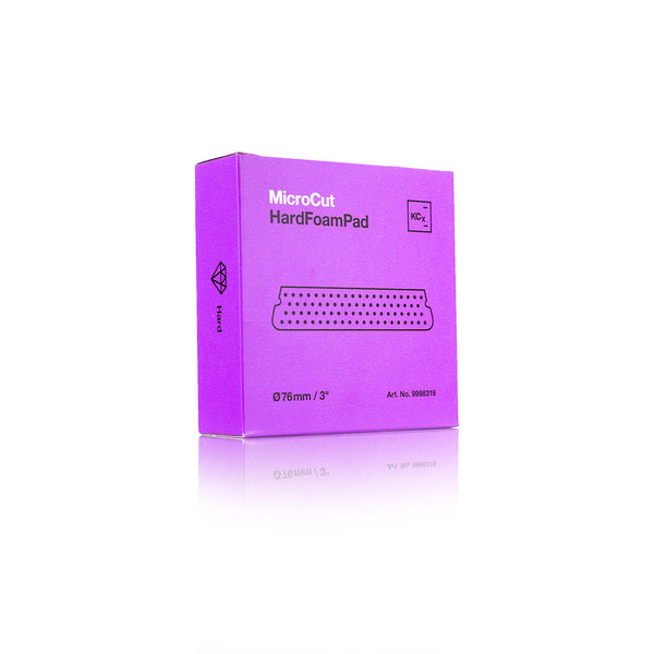 Koch-Chemie MicroCut HardFoamPad 76mm packaging front view on a white background.