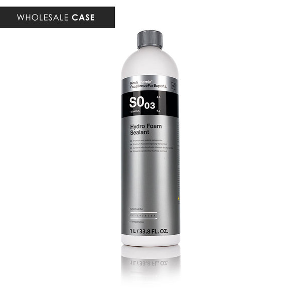 Koch-Chemie S0.03 Hydro Foam Sealant front view with the text "Wholesale Case" on a white background.