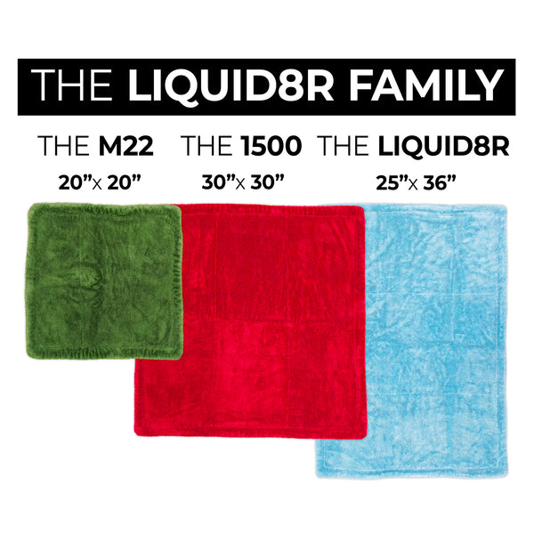 Size comparison of M22, the 1500, and the liquid8r