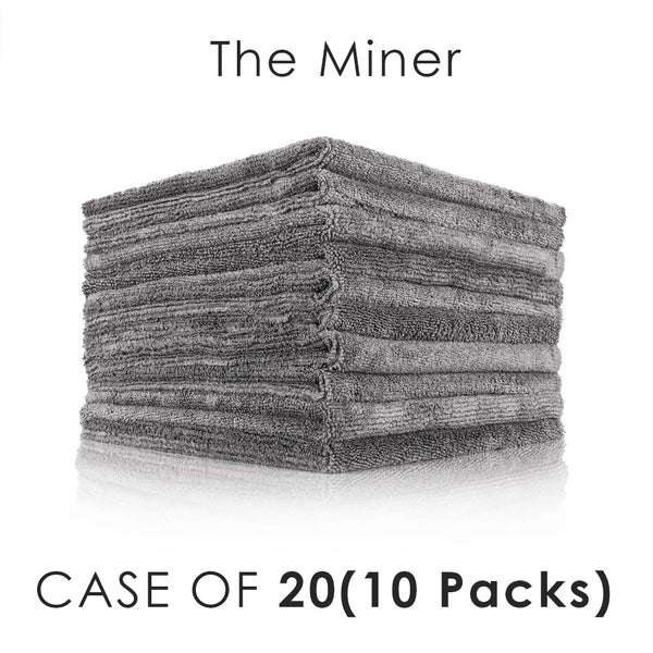 Edgeless 365 16x16 grey stacked view with the text "The Miner" and "Case of20(10 Packs)" on a white background.