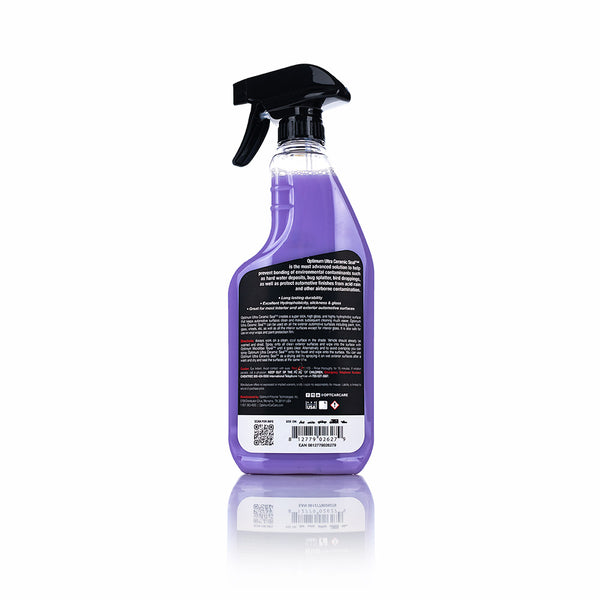 The back of a bottle of Opti Ultra Ceramic Seal on a white background.
