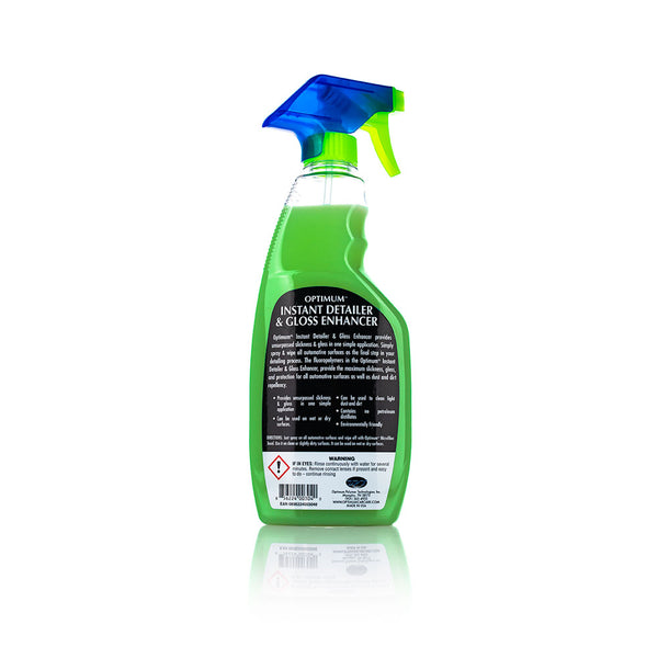 Optimum Instant Detailer 17oz Bottle Back view on a white background.