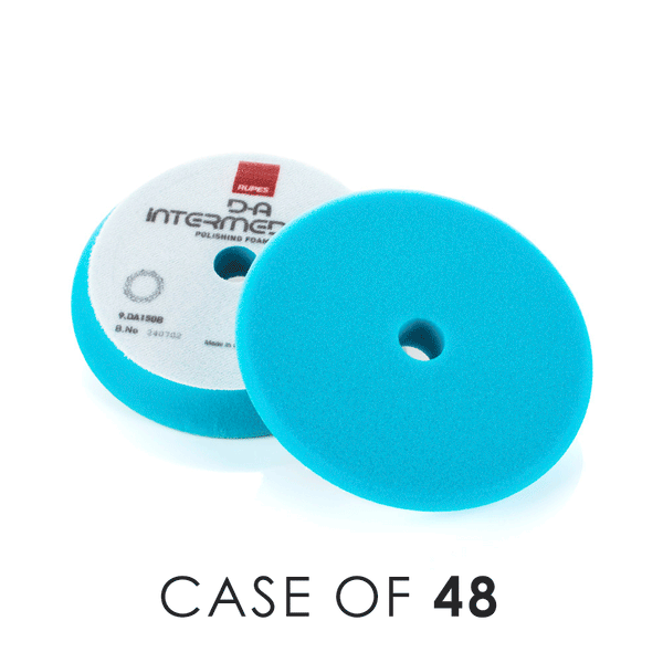 Rupes Da Intermediate pads 5 inch with the text "Case of 48" on a white background.