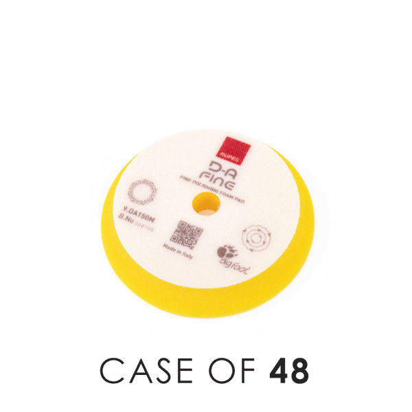 Rupes Da Fine pads 150mm with the text "Case of 48" on a white background.