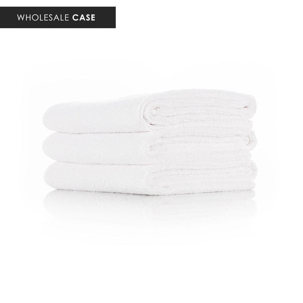 Spa and Workout 16x27 white stacked view with the text "Wholesale Case" on a white background.