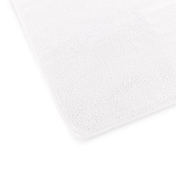 The Rag Company Spa and Workout 16x27 white 3 pack corner view on a white background.