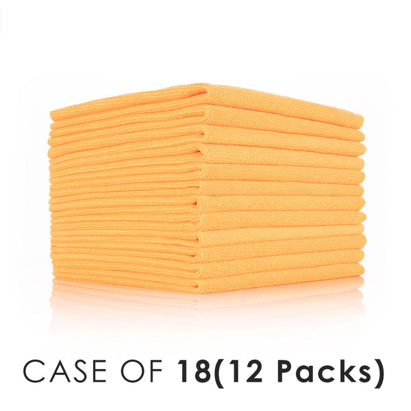 Edgeless Pearl 16x16 orange stacked view with the text "Case of 18(12 Packs)" on a white background.