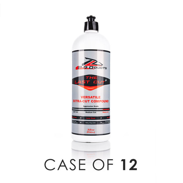 The Last Detail Last Cut Plus 32oz bottle front view with the text "Case of 12" on a white background.