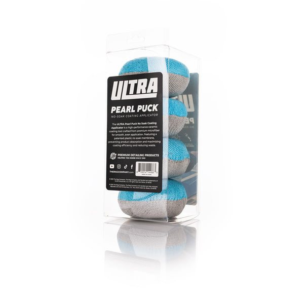 TRC Ultra Pearl Puck packaging back view on a white background.