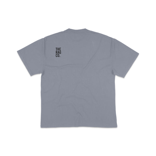 TRC Woven Patch Faded T Shirt Back view on a white background.