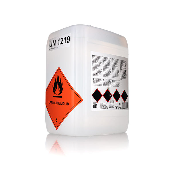The back of a jug of Koch Chemie Panel Preperation Spray on a white background.