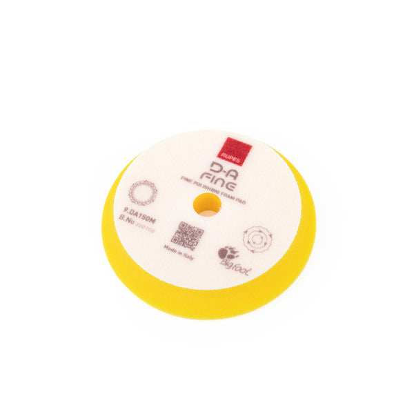 Rupes High Performance Fine Finishing Foam Pad - D-A Fine Yellow 150mm
