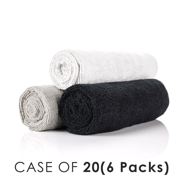 Spa and Workout 16x27 light mix rolled view with the text "Case of 20 (6 Packs)" on a white background.