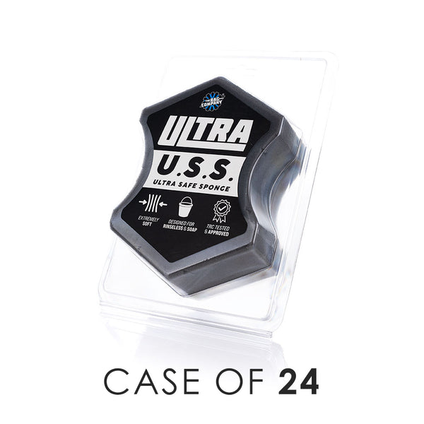 The packaging for the Ultra Safe Sponge on a white background with the text 'Case of 24'.
