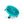 Teal clean screen side view on a white background