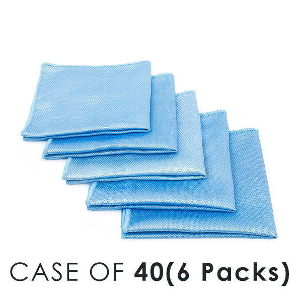 Diamond Glass light blue Case of 40 6 packs on a white background. 