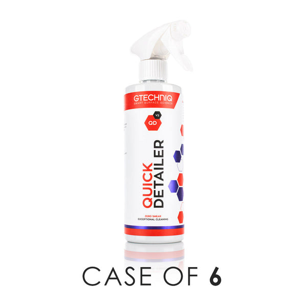 Gtechniq QDV2 Quick Detailer 500ml bottle front view with the text "Case of 6" on a white background