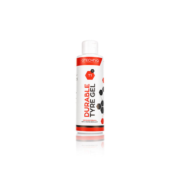 Gtechniq T1 Tyre Gel 250ml front view on a white background.