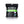 Chenille Mitt blue and lime 2 pack packaging back view on a white background.