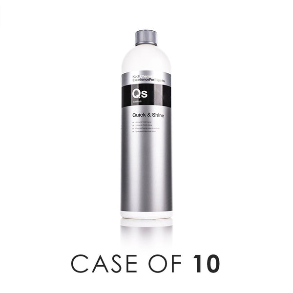 Koch-Chemie Quick Finish 1 Liter front view with the text "Case of 10" on a white background.