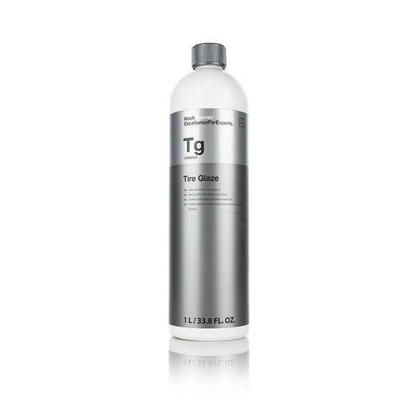 A bottle of Koch Chemie Tire Glaze on a white background.