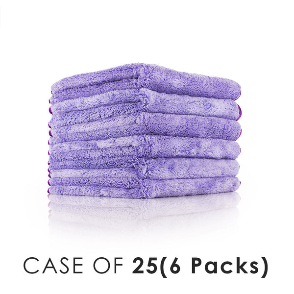 Minx Royal 16x16 Purple stacked  view with the text "Case of 25(6 Packs)" on a white background.