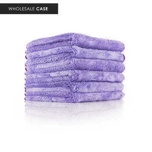 Minx Royal 16x16 Purple 6 Pack stacked  view with the text "Wholesale Case" on a white background.