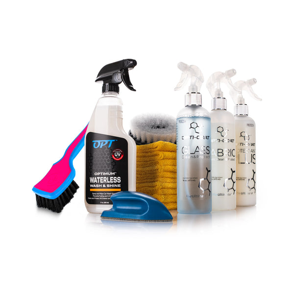 OPT Interior Clean bundle products view on a white background.