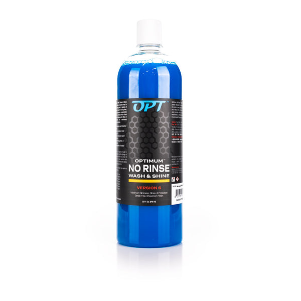 Optimum No Rinse Wash & Shine 32oz bottle front view on a white background.