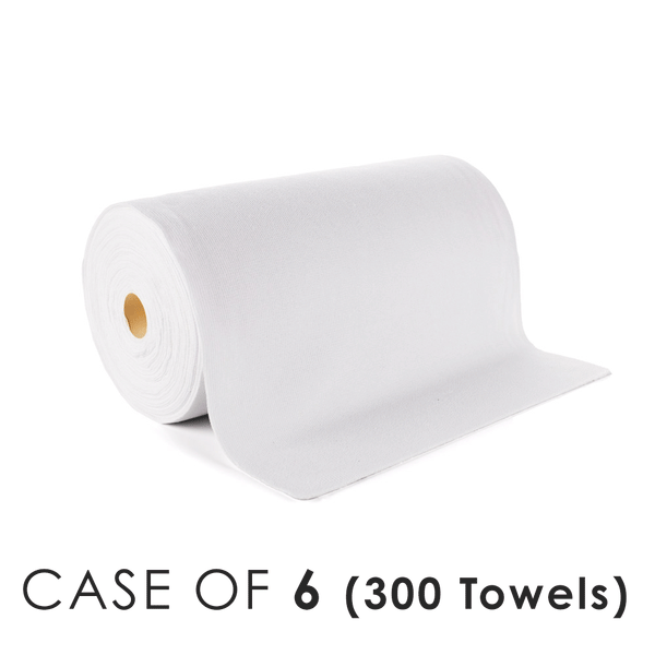 A role of Rip N' Rag XL on a white background with the text 'Case of 6 (300 towels)'.