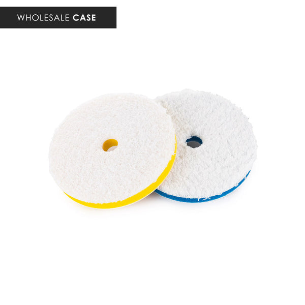 Rupes Da Microfiber pads with the text "Wholesale Case" on a white background.