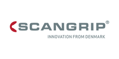 Scangrip logo on a checkered background.